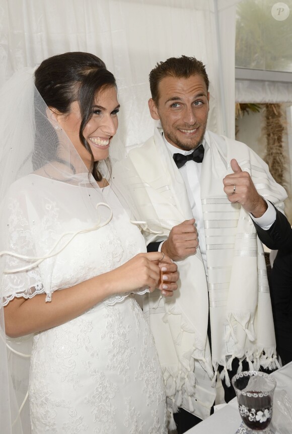 Exclusif - Mariage de Audrey et Alexandre de l'émission "Qui veut épouser mon fils saison 2" au Manoir des Cygnes à Le Coudray-Montceaux, le 6 juillet 2014.