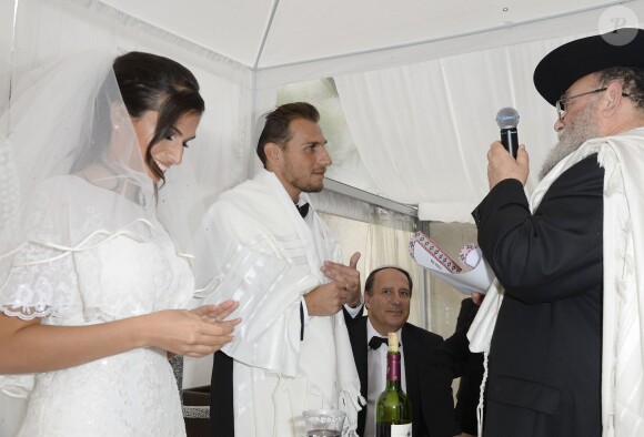 Exclusif - Mariage de Audrey et Alexandre de l'émission "Qui veut épouser mon fils saison 2" au Manoir des Cygnes à Le Coudray-Montceaux, le 6 juillet 2014.