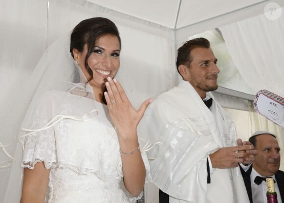 Exclusif - Mariage de Audrey et Alexandre de l'émission "Qui veut épouser mon fils 2" au Manoir des Cygnes à Le Coudray-Montceaux, le 6 juillet 2014.