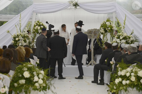 Exclusif - Mariage de Audrey et Alexandre de l'émission "Qui veut épouser mon fils saison 2" au Manoir des Cygnes à Le Coudray-Montceaux, le 6 juillet 2014.