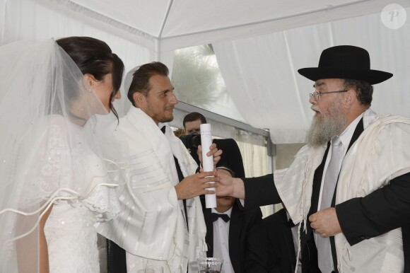 Exclusif - Mariage de Audrey et Alexandre de l'émission "Qui veut épouser mon fils saison 2" au Manoir des Cygnes à Le Coudray-Montceaux, le 6 juillet 2014.