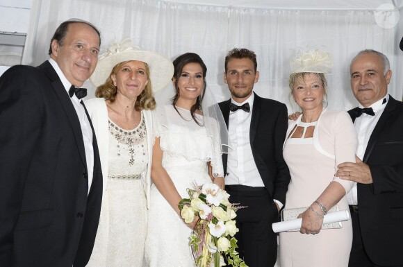 Exclusif - Mariage de Audrey et Alexandre de l'émission "Qui veut épouser mon fils saison 2" au Manoir des Cygnes à Le Coudray-Montceaux, le 6 juillet 2014.