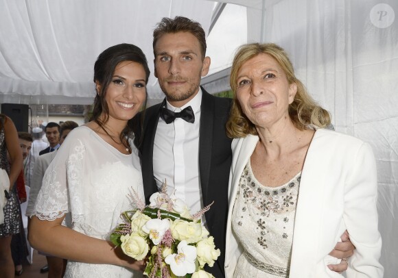 Exclusif - Mariage de Audrey et Alexandre de l'émission "Qui veut épouser mon fils saison 2" au Manoir des Cygnes à Le Coudray-Montceaux, le 6 juillet 2014.