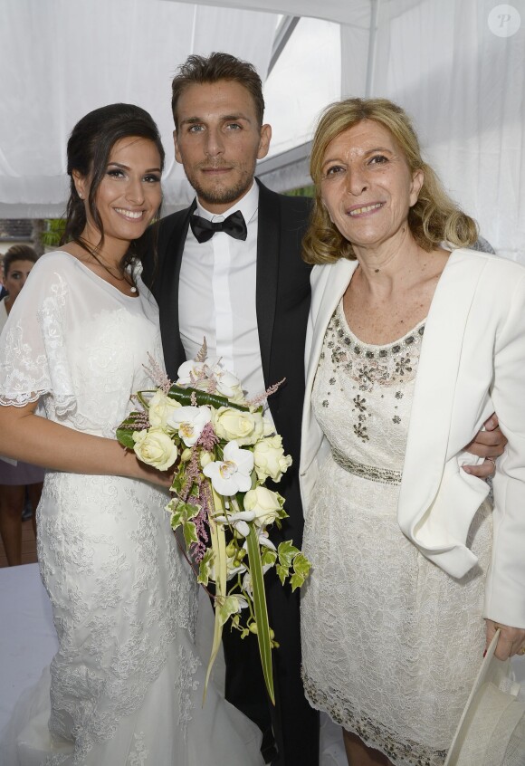 Exclusif - Mariage de Audrey et Alexandre de l'émission "Qui veut épouser mon fils saison 2" au Manoir des Cygnes à Le Coudray-Montceaux, le 6 juillet 2014.