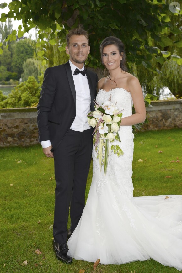 Exclusif - Mariage de Audrey et Alexandre de l'émission "Qui veut épouser mon fils saison 2" au Manoir des Cygnes à Le Coudray-Montceaux, le 6 juillet 2014.