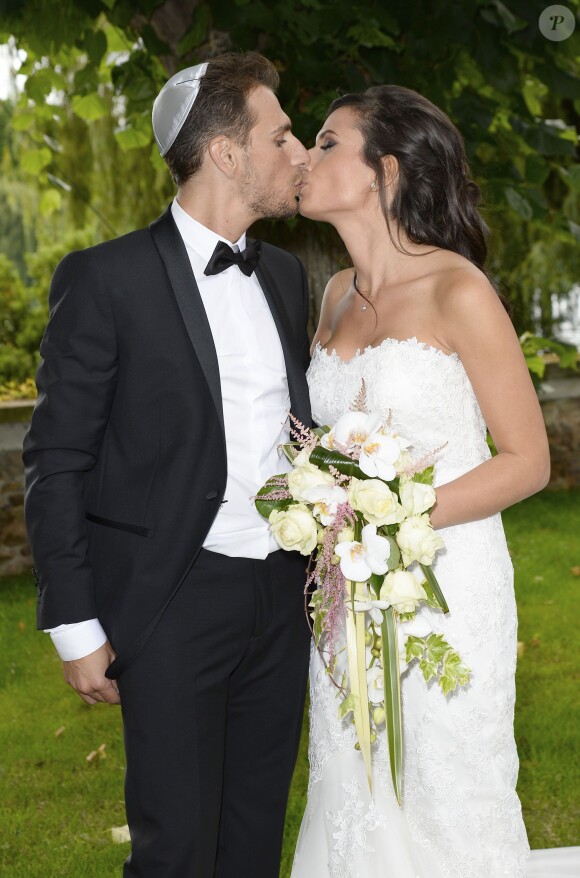 Exclusif - Mariage de Audrey et Alexandre de l'émission "Qui veut épouser mon fils saison 2" au Manoir des Cygnes à Le Coudray-Montceaux, le 6 juillet 2014.