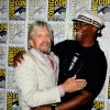 Michael Douglas et Samuel L. Jackson lors du panel Marvel au Comic Con de San Diego, le 26 juillet 2014.