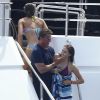 Sylvester Stallone profite de ses vacances avec sa femme Jennifer Flavin et ses trois filles, à Théoule-sur-Mer, sud de la France, le 28 juillet 2014.