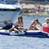 Sylvester Stallone profite de ses vacances avec sa femme Jennifer Flavin et ses trois filles, à Théoule-sur-Mer, sud de la France, le 28 juillet 2014.