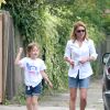 Exclusif - Geri Halliwell et sa fille Bluebell Madonna à Londres. Le 29 juillet 2014.