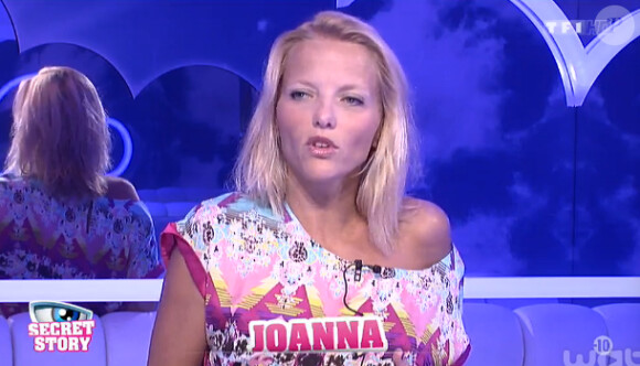 Joanna dans la quotidienne de Secret Story 8 sur TF1, le jeudi 31 juillet 2014
