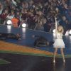 Kylie Minogue sur scène lors de la cérémonie de clôture des Jeux du Commonwealth à Glasgow en Ecosse, le 3 août 2014.
