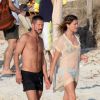 Diego Simeone et Carla Pereyra en vacances à Formentera, dans les Baléares, le 3 août 2014