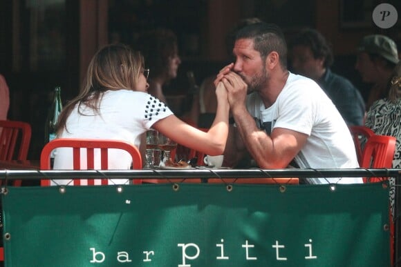Diego Simeone et Carla Pereyra en vacances à New York, le 4 juin 2014