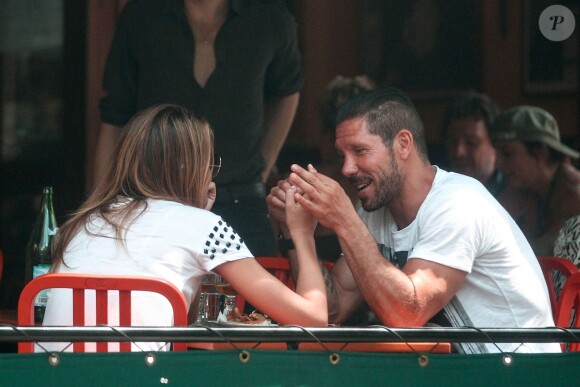 Diego Simeone et Carla Pereyra en vacances à New York, le 4 juin 2014