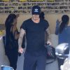 David Beckham quitte la salle de gym Soul Cycle à Brentwood. Los Angeles, le 14 août 2014.