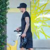 David Beckham quitte la salle de gym Soul Cycle à Brentwood. Los Angeles, le 14 août 2014.