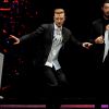 Justin Timberlake en concert au Staples Center à Los Angeles. Le 12 août 2014.
