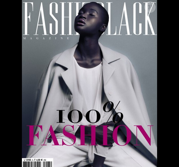 Ataui Deng sur la couverture du magazine Fashion Black