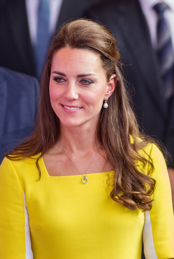 Kate Middleton, dans une de ses robes Roksanda Ilincic, à l'Opéra de Sydney le 16 avril 2014.