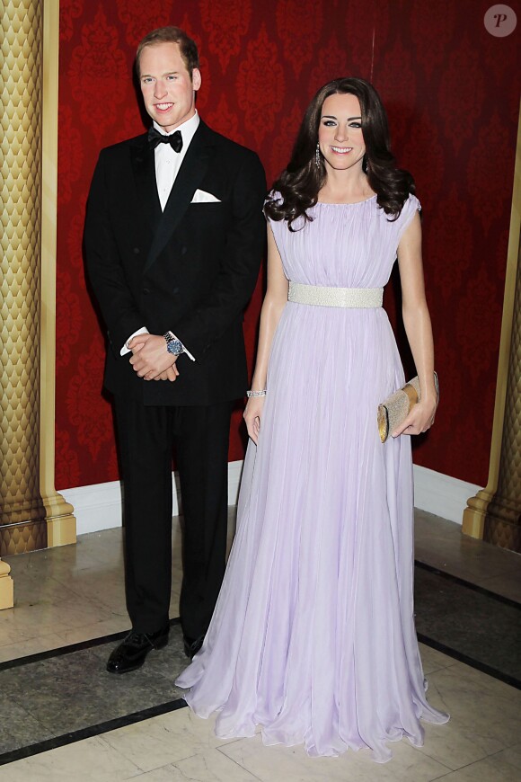 Le duc et la duchesse de Cambridge version cire chez Mme Tussauds New York, le 4 avril 2012