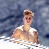 Exclusif - Justin Bieber pendant ses vacances à Ibiza, le 3 août 2014.