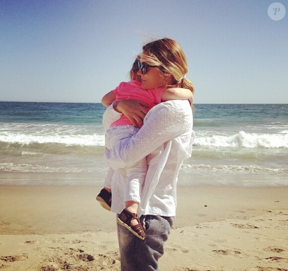 Drew Barrymore et sa fille Olive, le 12 mai 2014.