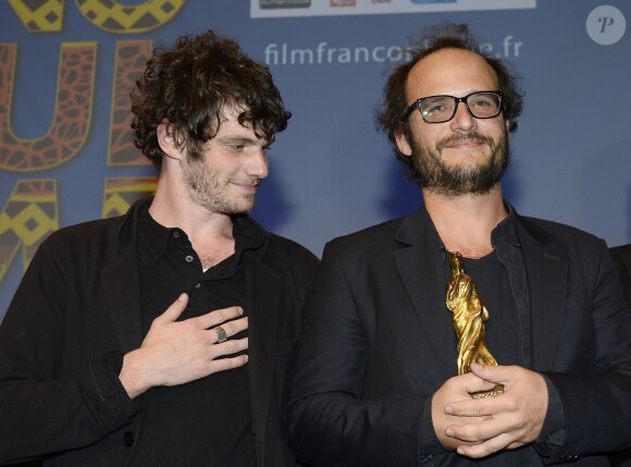 Félix Moati et Thomas Lilti (Valois d'or pour "Hippocrate") - Remise des prix lors de la 7e édition du Festival du film francophone d'Angoulême, le 26 août 2014.