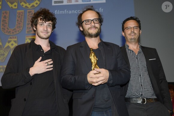 Félix Moati et Thomas Lilti (Valois d'or pour "Hippocrate") - Remise des prix lors de la 7e édition du Festival du film francophone d'Angoulême, le 26 août 2014.