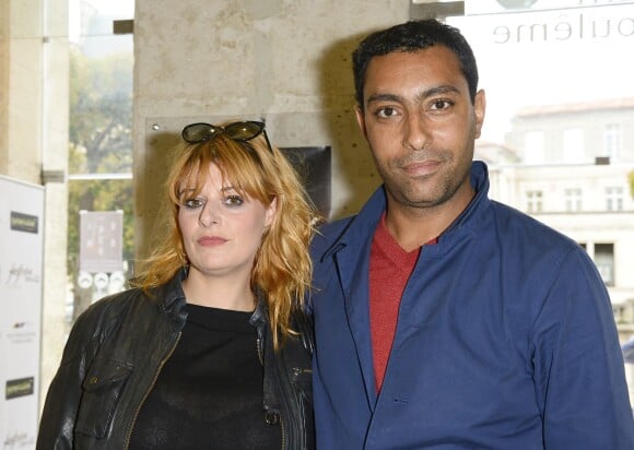 Lyes Salem et sa femme Sarah - Remise des prix lors de la 7e édition du Festival du film francophone d'Angoulême, le 26 août 2014.