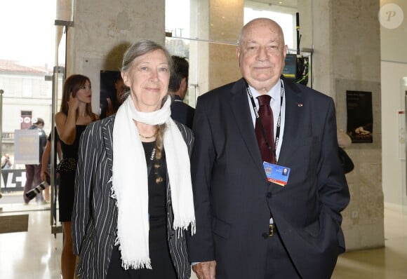 Hervé Bourges et sa femme Marie - Remise des prix lors de la 7e édition du Festival du film francophone d'Angoulême, le 26 août 2014.