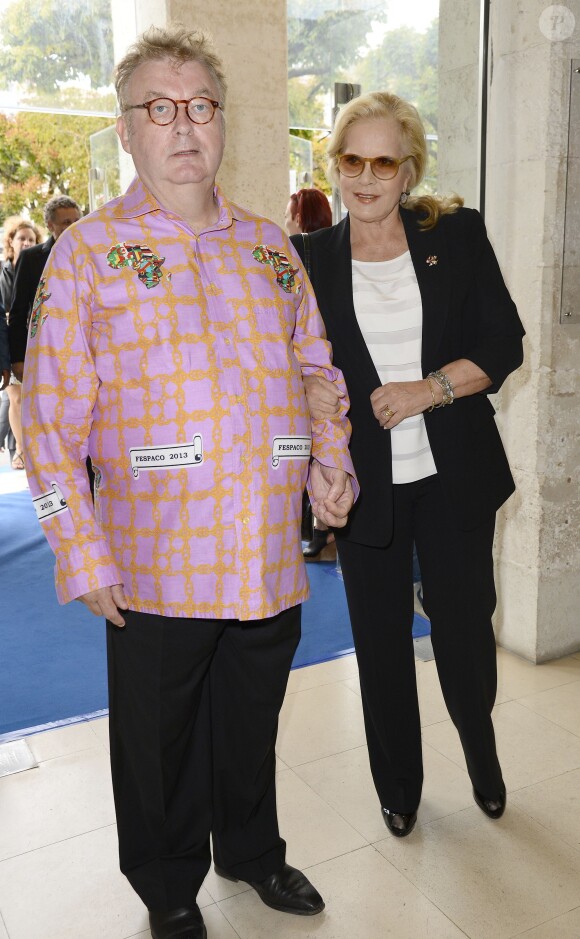 Dominique Besnehard et Sylvie Vartan - Remise des prix lors de la 7e édition du Festival du film francophone d'Angoulême, le 26 août 2014.