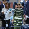 Anna Wintour et Mirka Federer à l'occasion du match de Roger Federer face à Marinko Matosevic lors du premier tour de l'US Open, à l'USTA Billie Jean King National Tennis Center de New York le 26 août 2014