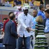 Anna Wintour et Michael Jordan à l'occasion du match de Roger Federer face à Marinko Matosevic lors du premier tour de l'US Open, à l'USTA Billie Jean King National Tennis Center de New York le 26 août 2014