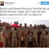 Baylen et Bowen, deux des fils de Drew Brees, en visite aux Marines au printemps 2014. Drew Brees, quarterback star des Saints de La Nouvelle-Orléans en NFL, et sa femme Brittany ont accueilli le 25 août 2014 leur quatrième enfant, une petite fille.