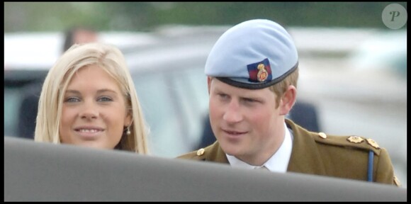 CHELSY DAVY ASSISTE A LA REMISE DES INSIGNES MILITAIRES DU PRINCE HARRY  07/05/2010: Chelsy Davy seen with Prince Harry at the Army Aviation Centre in Middle Wallop, Hampshire. Chelsy was at the centre to watch Prince Harry receive his flying badge (wings) from his father Prince Charles, The Prince of Wales after completing the Operational Training Phase of the Army Air Corps Pilots course. Credit: GoffPhotos.com Ref: KGC-13707/05/2010 - Middle Wallop