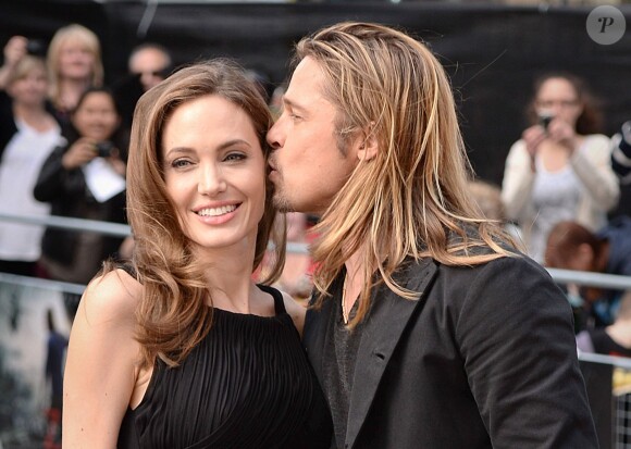 Angelina Jolie et Brad Pitt à Londres le 2 juin 2013.