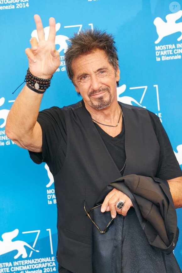 Al Pacino - Photocall du film "Manglehorn" lors du 71e festival international du film de Venise, le 30 août 2014.