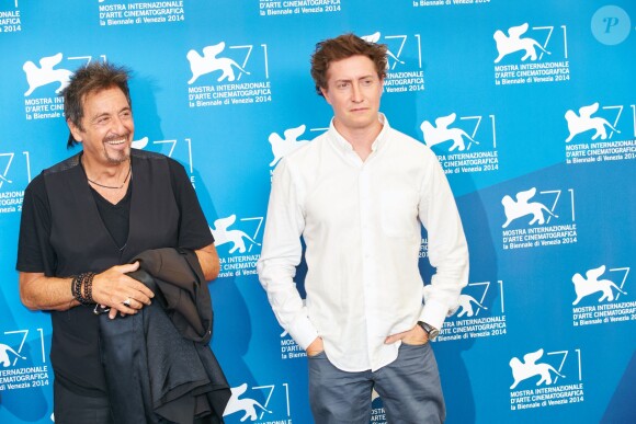 Al Pacino et David Gordon Green - Photocall du film "Manglehorn" lors du 71e festival international du film de Venise, le 30 août 2014.