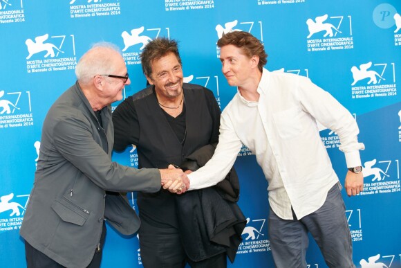 Barry Levinson, Al Palcino et David Gordon Green - Photocall du film "Manglehorn" lors du 71e festival international du film de Venise, le 30 août 2014.