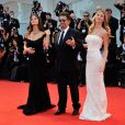 Lucila Sola, Al Pacino et Camila Morrone (fille de Lucila Sola) à la première du film "Manglehorn" lors du 71e festival international du film de Venise, le 30 août 2014.