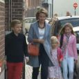La rentrée des enfants de la famille royale belge, le 1er septembre 2014 à Bruxelles. Vidéo RTL.be