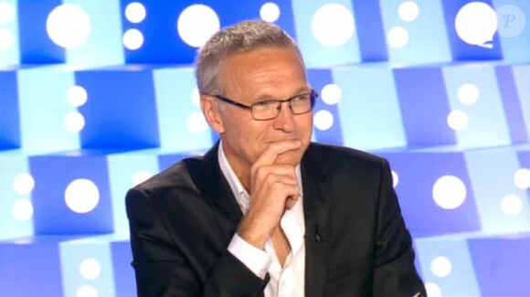 Laurent Ruquier sur le plateau d'On n'est pas couché sur France 2, le samedi 30 août 2014.
