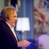 Gérard Depardieu dans la pièce de théâtre "La Musica Deuxième" de Marguerite Duras à Riga en Lettonie le 29 août 2014