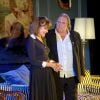 Gérard Depardieu et Fanny Ardant dans la pièce de théâtre "La Musica Deuxième" de Marguerite Duras à Riga en Lettonie le 29 août 2014