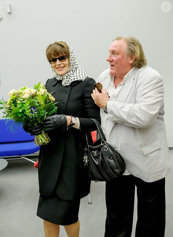 Gérard Depardieu et Fanny Ardant assistent au festival "Baltic Pearl" à Riga en Lettonie le 28 aaût 2014
