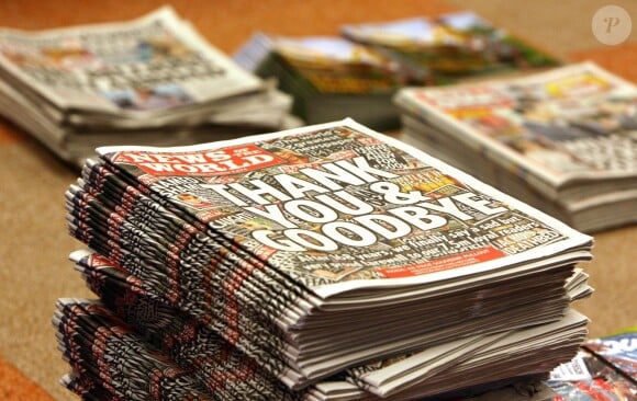 Le dernier numéro de News of the World à Stockport, le 10 juillet 2011.