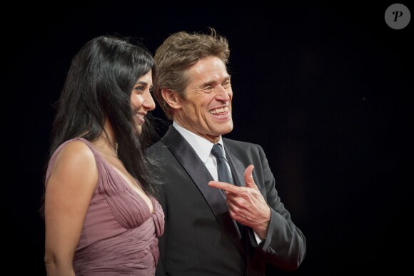 Willem Dafoe et sa femme Giada Colagrande à la présentation du film Pasolini à la 71e Mostra de Venise, le 4 septembre 2014.
