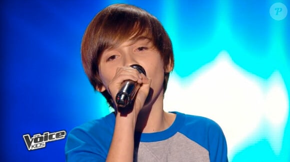 Hugo dans The Voice Kids, le 30 août 2014 sur TF1.