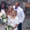 Exclusif - Donald Faison, CaCee Cobb - Mariage de Ashlee Simpson et Evan Ross (fils de Diana) dans la maison de Diana Ross à Greenwich dans le Connecticut, le 30 août 2014.